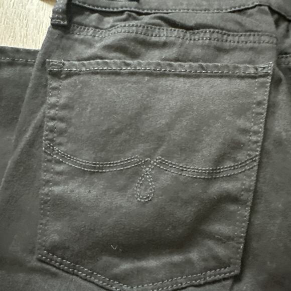 New Lucky Brand Black Amber Denim Lolita Boot Curvy Fit Jeans Midrise Size 31 L - Picture 10 of 10